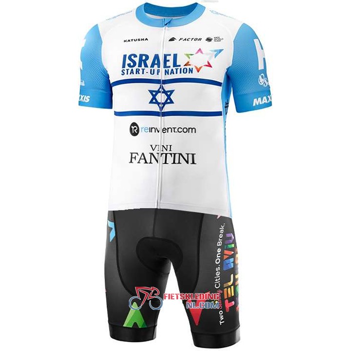 Israel Cycling Academy Fietsshirt Met Korte Mouwen 2020 en Korte Koersbroek Campione Israele